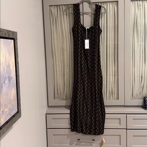 Reformation Vea Dress Black - Size 6
